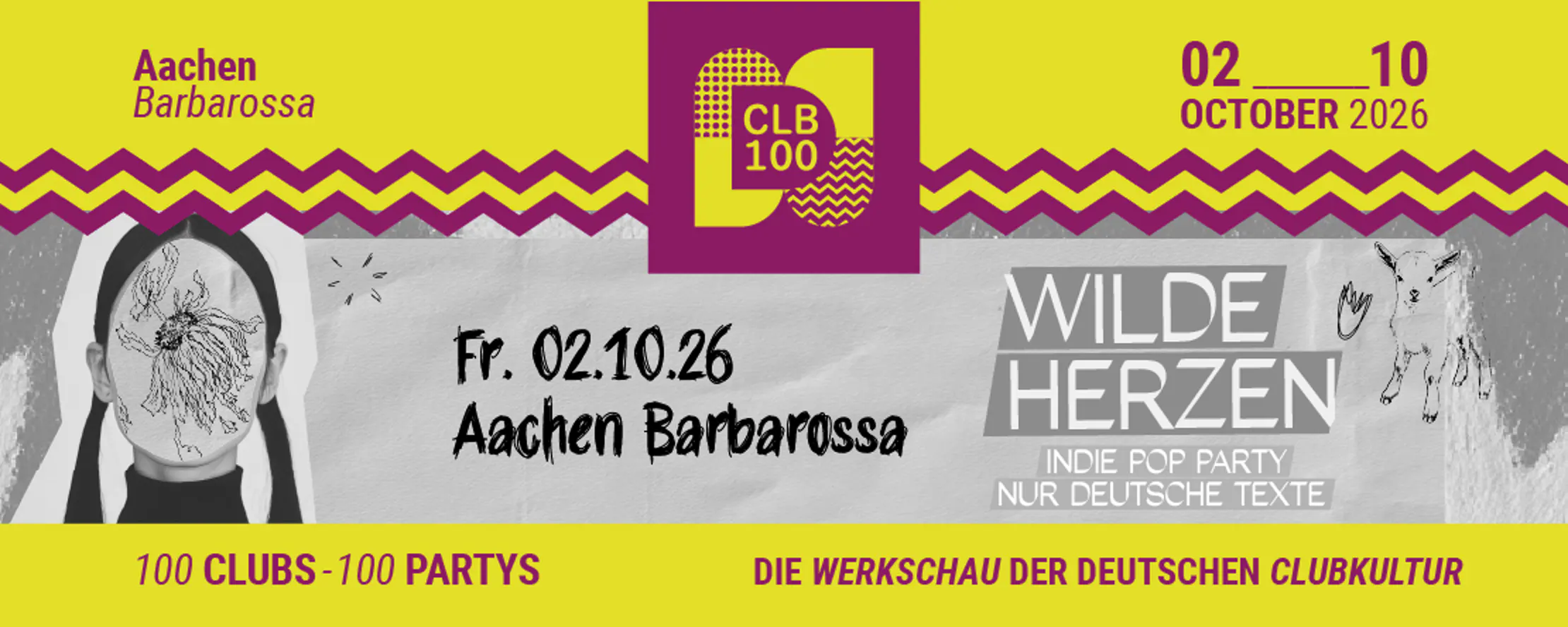 Wilde Herzen • Die Indie Pop Party mit deutschen Texten • Barbarossa Aachen