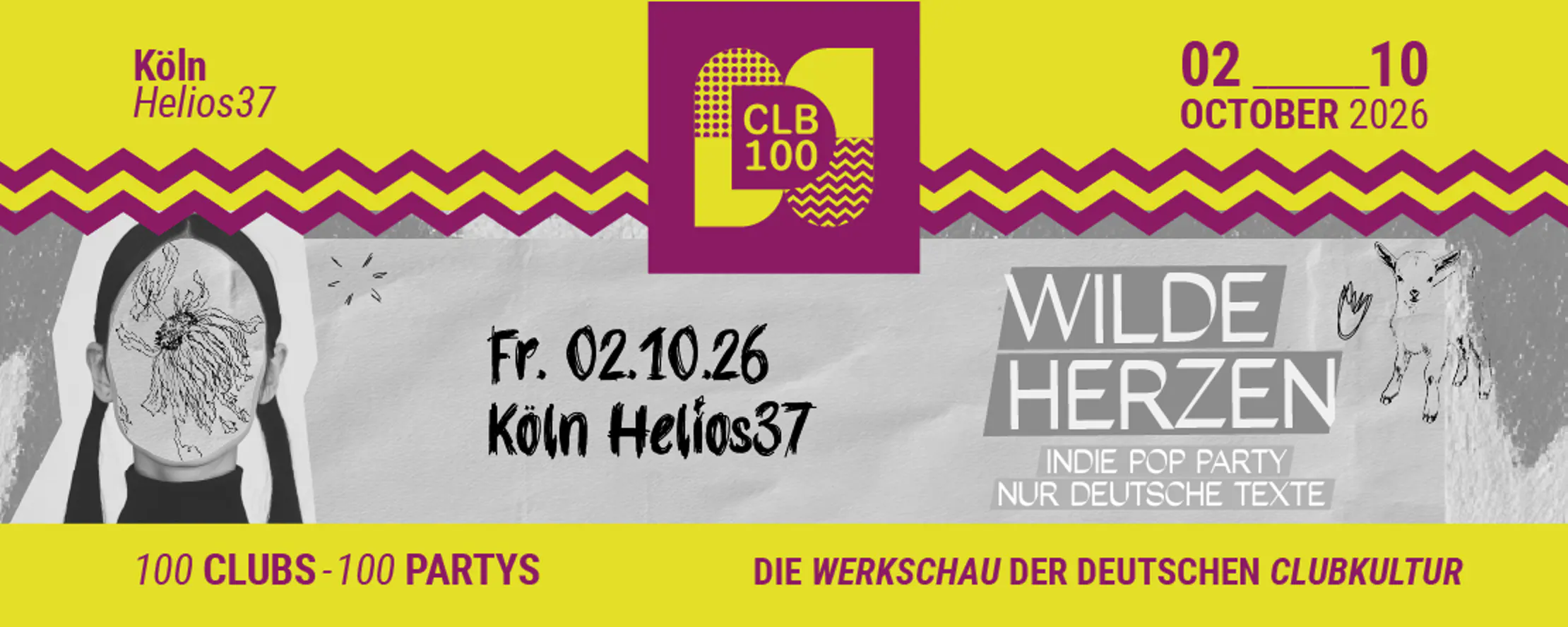 Wilde Herzen • Die Indie Pop Party mit deutschen Texten • Helios 37 Köln